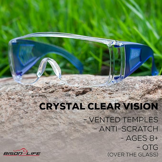 BISON LIFE Kids Safety Glasses, Bulk Kids Protective Glasses ANSI Z87.1 Safety Glasses for Kids, Science Safety Goggles Pack