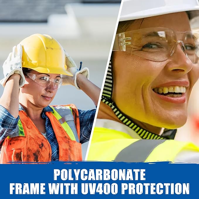 Work Safety Glasses For Men | Ansi Z87 Certified Safety Goggles For Shooting Range | Anti-Scratch Outdoor Glass