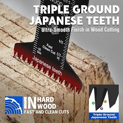 60 PCS Oscillating Tool Blade Professional Curved Edge Multitool Blades Titanium Oscillating Saw Blades Quick Release Saw Blades Kits Compatible with Dewalt Milwaukee Rockwell Fein Makita