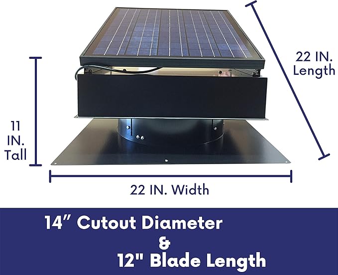 Remington Solar 30 Watt Roof Mount Solar Attic Fan