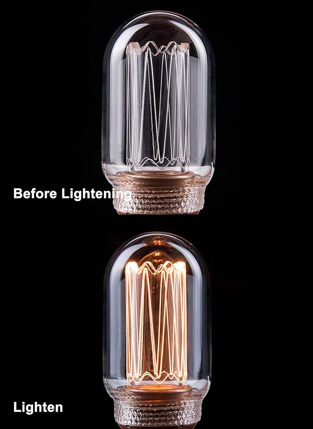 Decorative Light Bulb, Vintage Edison Small Bulb, Dimmable LED Short Tubular Bulb, 3.5W Low Lumen Eye-Caring Soft Dim Lighting for Mood(Not Daylight White), E26 Medium Base, Clear RN T45