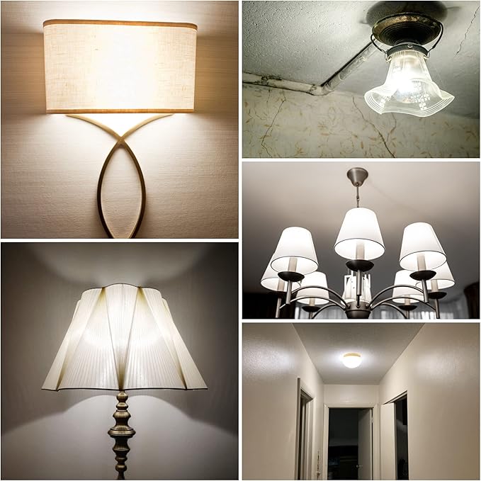 ALIDE E26 E27 12W LED Candelabra Bulbs,E26 100 Watt Led Replacement, 4000K Natural White,E26 LED Corn Light Bulbs 1200LM for Ceiling Fan Chandelier Pendant Lighting,Non-dimmable,4 Pack