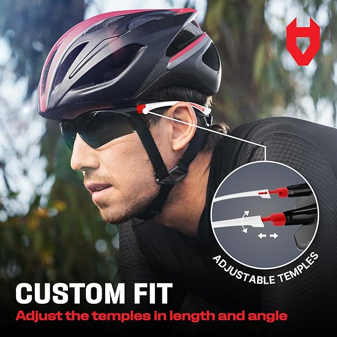 NoCry Safety Sunglasses with Green Tinted Wraparound Lenses; Tinted Safety Glasses for Men and Women with Adjustable Arms & No-Slip Grips; Work Glasses with UV 400 Protection; ANSI Z87.1 Rated