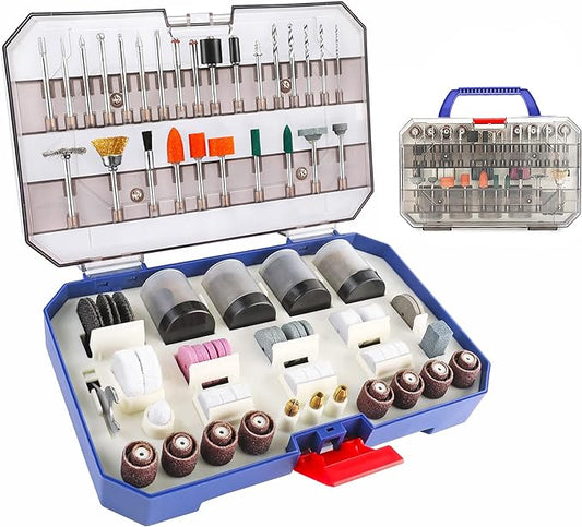 WORKPRO 306PCS Rotary Tool Accessories Kit, Fits Dremel Rotary Tool, 1/8" Shanks DIY Universal Fitment for Easy Cutting, Sanding, Grinding, Carving, Polishing, Drilling and Engraving with Storage Case