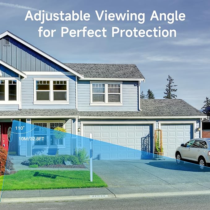 ARENTI 8MP 4K Outdoor Security Camera - PoE IP Surveillance Camera with AI Human/Vehicle/Pet Detection, 110° Wide Angle, 32ft Full Color Night Vision, 4mm Lens, IP66 Weatherproof for Home Security