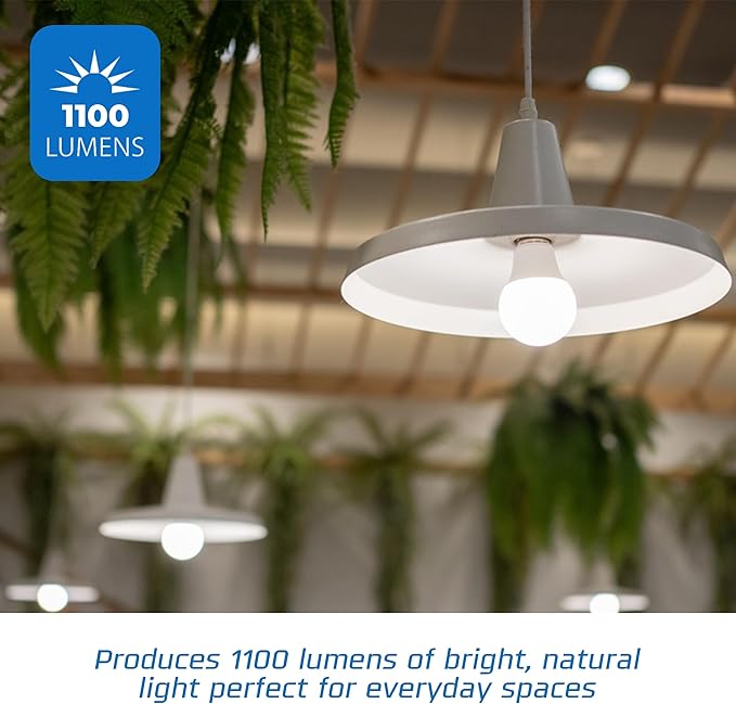 OHLECTRIC A19 LED Light Bulbs, Dimmable (4-Pack) 75W Equivalent, 4000K Cool White,11W, 120 Volts, 1100 Lumens, E26 Medium Base, Enclosed Fixture Rated, Energy Star Certified. Indoor/Outdoor Use