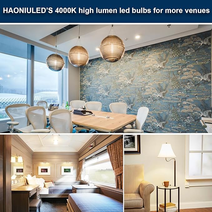 LED Light Bulbs, 250W Equivalent, 27W Non-Dimmable, 3670Lumens, 4000K, 1 Pack