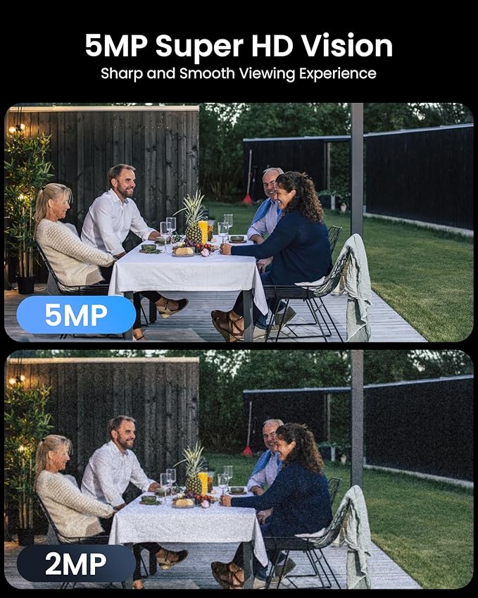 ZOSI 4K 8MP 8CH PoE Security Camera System, 4pcs 3K 5MP C186 Aurora Lux True Full Color Night Vision Outdoor Indoor PoE Wired Cameras, Person/Vehicle Alerts, Light & Siren, Two-Way Talk, with 2TB HDD