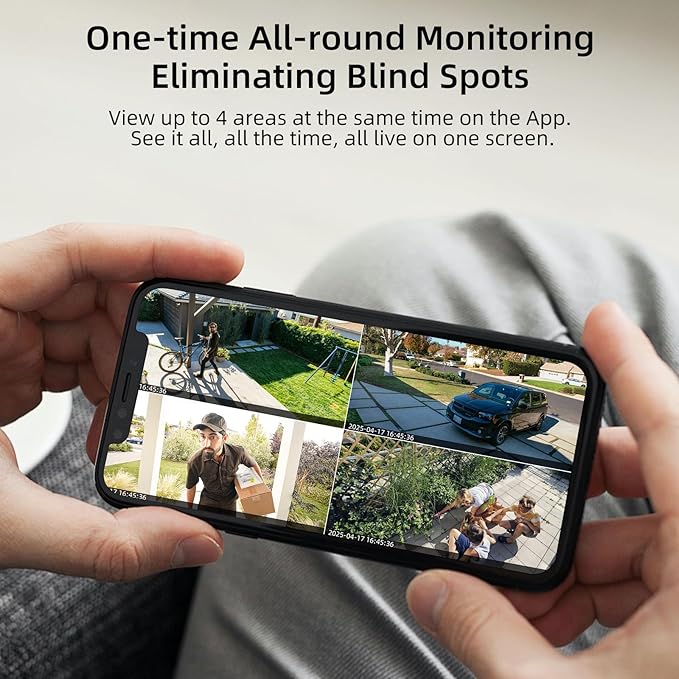 5G WiFi Security Cameras Wireless Outdoor, 5G Security Camera for Home Security, AI Motion Detection, Color Night Vision, SD Card/Cloud Storage, Waterproof, Compatible with Alexa/Google Home