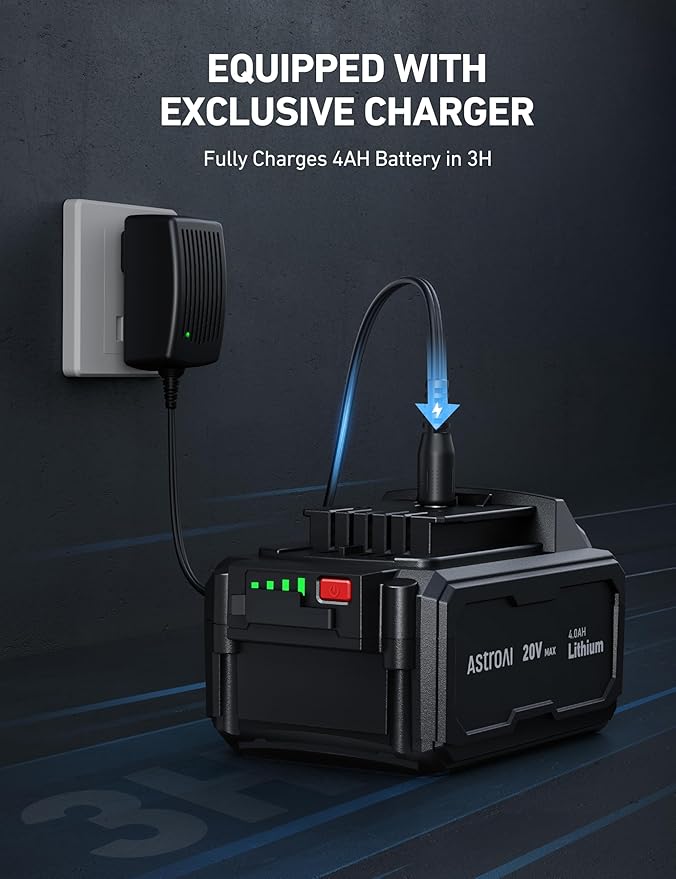 AstroAI TC4 Portable Air Compressor Tire Inflator, 470W 18V Cordless Air Pump for Truck Tires with 4000mAh Battery, 150PSI Heavy Duty Air Compressor with Digital Display for Car, RVs, SUV Gray