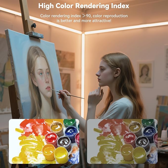 MIWISE COB LED Strip,3000K Warm White 20ft/6.1m,Dimmable Super Bright 24V LED Strip Light,CRI 90+ Flexible Tape Light with RF Remote Timer Function,for Home/Cabinet/Bedroom/TV DIY Lighting Project