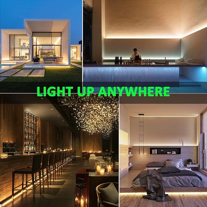 JOYLIT 24V COB LED Strip Lights 3000K Warm White Dual Row 16.4ft Waterproof 787LM/FT Ultra Bright CRI 95+, UL Listed PRO 7.6W/FT 960LEDs/M High Density 12MM Wide Adhesive Tape Light Task Lighting