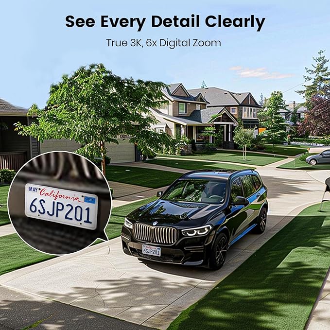 AOSU Floodlight Camera Wired, 3K UHD Security Camera Outdoor, 360° Coverage Surveillance, 24/7 Recording, Motion Detection, 2600-Lumen Motion-Activated Floodlight, Color Night Vision