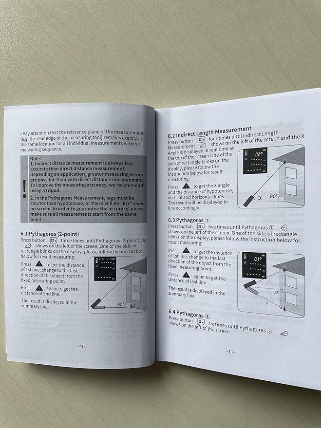 Huepar 330FT Green Laser Measuring Tool with Angle Sensor, ±1/16in (±1.5MM) Accuracy, Rechargeable Digital Laser Room Measuring Device, Laser Distance Measurement, Gifts for Men, Fathers Day Birthday