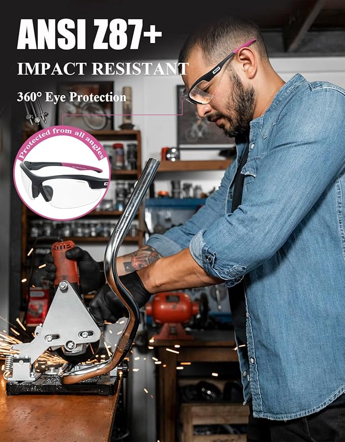Anti-Fog Safety Glasses Clear Work Goggles Eye Protection for Shooting Sports Eyewear Scratch Resistant Lens