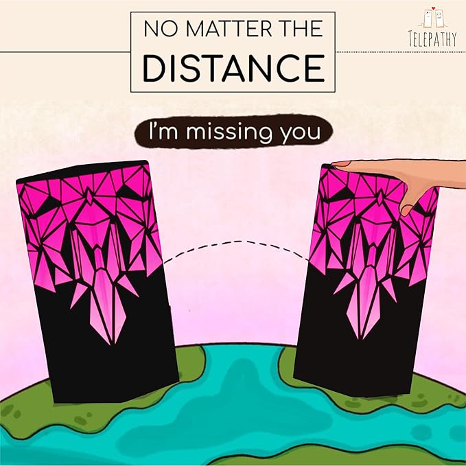 ZOCI VOCI Telepathy® Long Distance Friendship Lamp® - Raining Diamonds Design | Wi-fi Touch Lamp LED Lights for Family Members who Stays Apart | Friendship Day Gifts (Single Lamp)