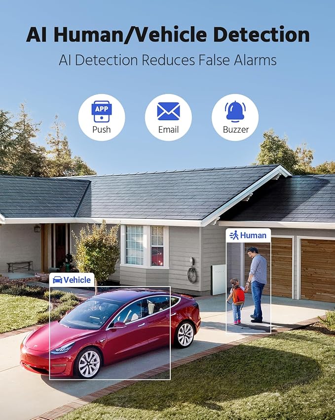 ANNKE 2MP Two-Way Audio Security Camera System, 8CH 3K Lite DVR, 8pcs 1080P CCTV White Wired Cams with Color Night Vision, AI Motion Detection, Smart AcuSearch, 2TB HDD for Outdoor Home Surveillance