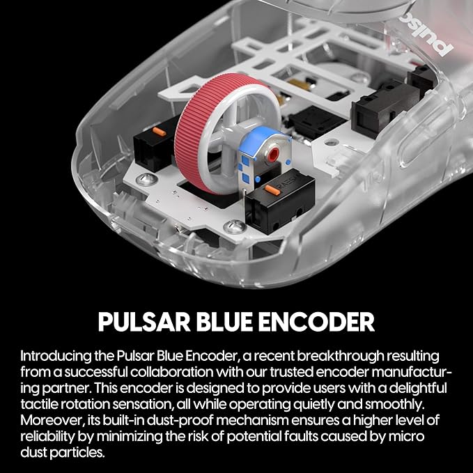 Pulsar Gaming Gears - Super Clear Limited Edition: X2H Mini Wireless Gaming Mouse, Symmetrical, Ultra Lightweight 1.83 oz (52g), PAW3395 26k DPI Optical Sensor, Optical Switch (Mini, Super Clear)