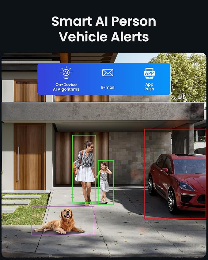ZOSI 4K 8MP 16CH PoE Security Camera System, 8pcs 3K 5MP C186 Aurora Lux True Full Color Night Vision Outdoor Indoor PoE Wired Cameras, Person/Vehicle Alerts, Light & Siren, Two-Way Talk, with 4TB HDD