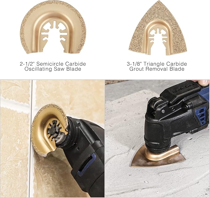 WORKPRO 25-piece Oscillating Multitool Accessories, Quick Release Oscillating Saw Blades to Cut Wood Metal Plastic, Fit Dewalt Worx Milwaukee Black&Decker Rockwell Makita Fein Craftsman