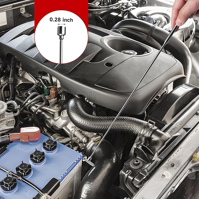 5-Piece Magnetic Pickup Tool Kit - Great Gift for Mechanics - Auto Repair & DIY - Find Nuts/Bolts/Screws - Includes 1lb & 10lb Telescoping Magnets - 360°Mirror & LED Light for Workshop Use