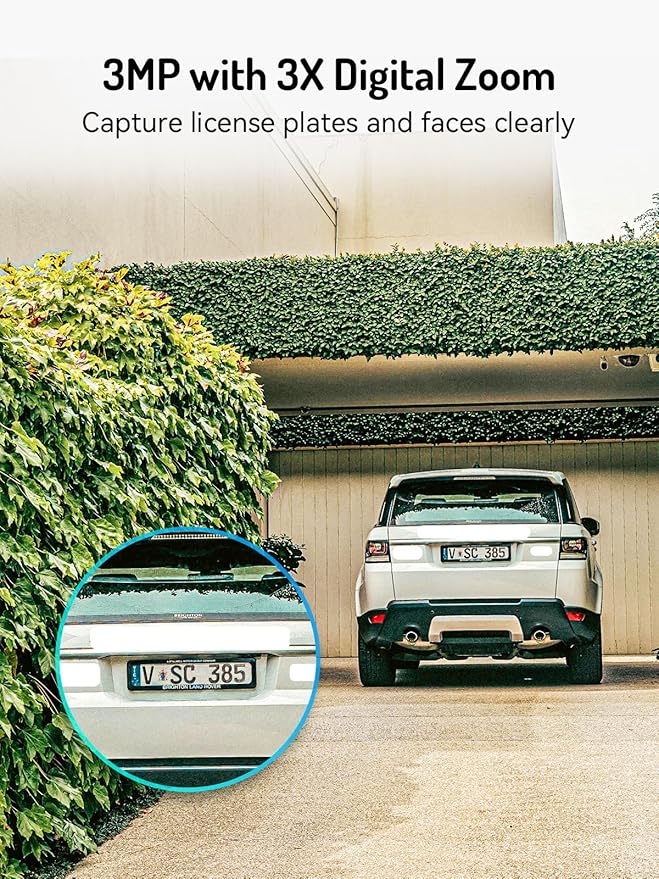 blurams Solar Outdoor Camera Wireless, 360° PTZ Security Cameras Wireless Outdoor with Human Auto Tracking, 2K IR/Color Night Vision, Battery Powered, 2.4GHz Only