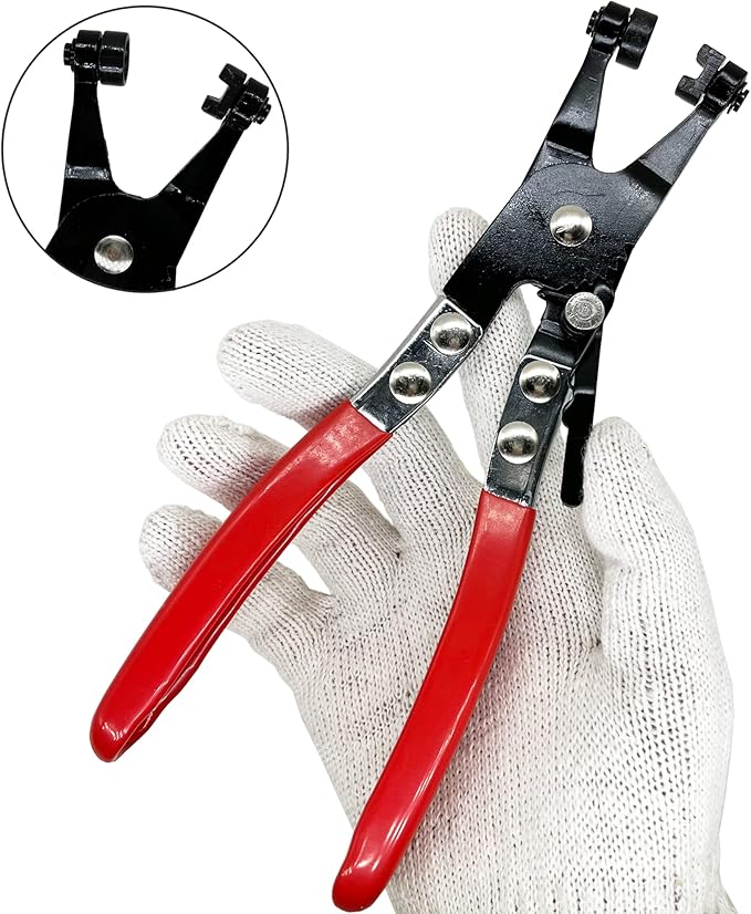 3Pcs Hose Clamp Pliers Kit, Long Reach Wire Spring Clamp Remover for Automotive Coolant Radiator Heater and Water Hose with Band Flat or Large Clamps