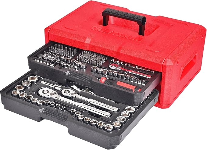 CRAFTSMAN Mechanics Tool Set, 256-Piece Hand Tool and Socket Set with 2-Drawer Tool Box (CMMT45256)