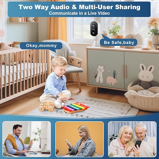 2K Security Cameras Wireless Outdoor, Pan Rotating 360° Battery Powered WiFi Camera with AI Motion Detection, Color Night Vision, Spotlight, Siren, 2-Way Talk, Waterproof, SD/Cloud Storage