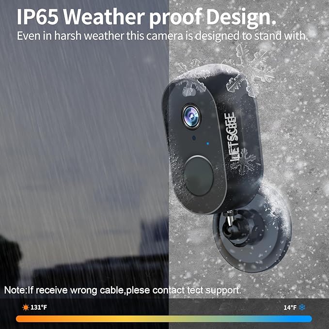 Security Cameras Wireless Outdoor or Indoor,Alexa Cameras for Home Security Outside with Night Vision,2-Way Audio,Motion Detection,SD/Cloud Storage,Motion Zone,IP65 Weatherproof