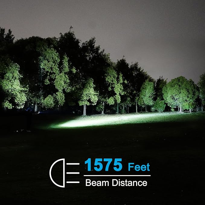 GOODSMANN Rechargeable Spotlight Waterproof Flashlight up to 4500 Lumen Handheld Searchlight Hunting Light with EVA Carrying Case USB Adapter Car Charger 9924-H101-02