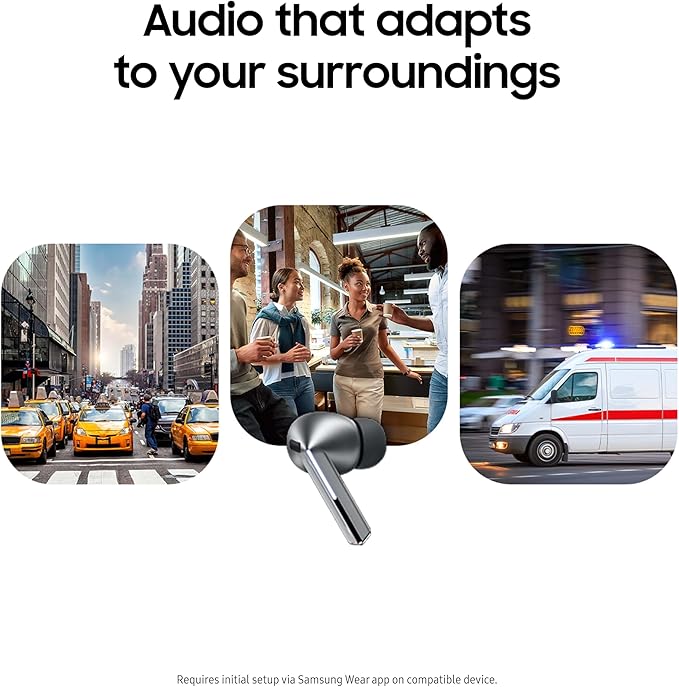 Samsung Galaxy Buds 3 Pro AI True Wireless Bluetooth Earbuds, Noise Cancelling, Sound Optimization, Redesigned Comfort Fit, Silver [US Version, Amazon Exclusive, 2Yr Warranty]