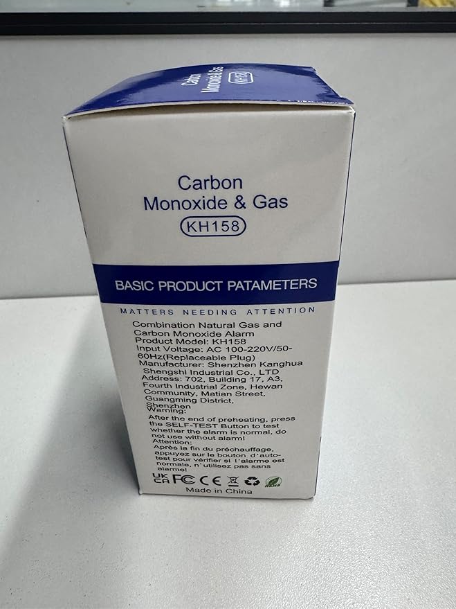 2 Packs Natural Gas Leak Detector and Carbon Monoxide Detectors, 4-in-1 Gas & Carbon Monoxide Detector with Temperature(°F) & Humidity,Propane & CO Detector for Home,RV,Apartment