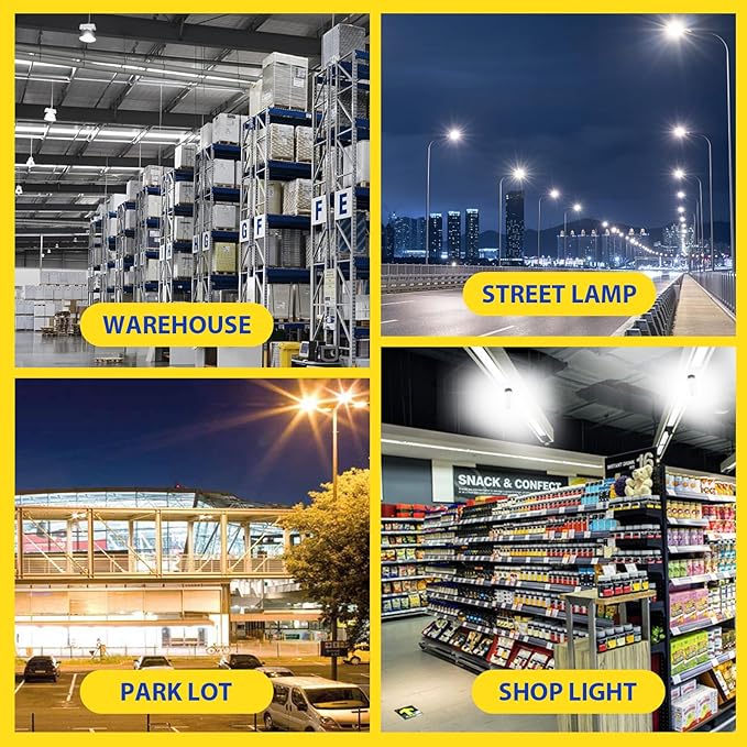 2-Pack 250W E39 Mogul Base LED Bulb, 5000K Daylight 35,000LM LED Corn Light Bulb(Eqv.1000w Mh/Hps/Hid), for Garage Factory Workshop Warehouse Barn(Non-Dimmable)