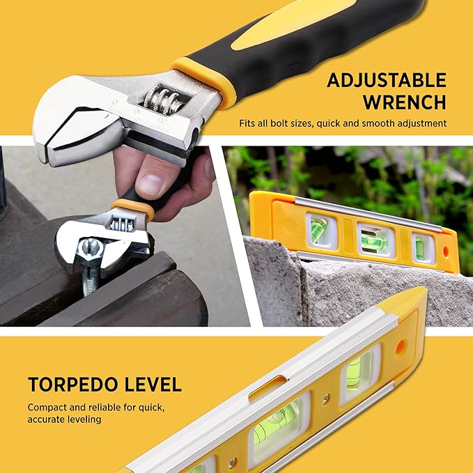 Start Pro 237-Piece Household & Auto Repair Tool Kit - General Hand Tool Set with Screwdrivers, Sockets, Wrenches & Plastic Storage Case, Portable for DIY