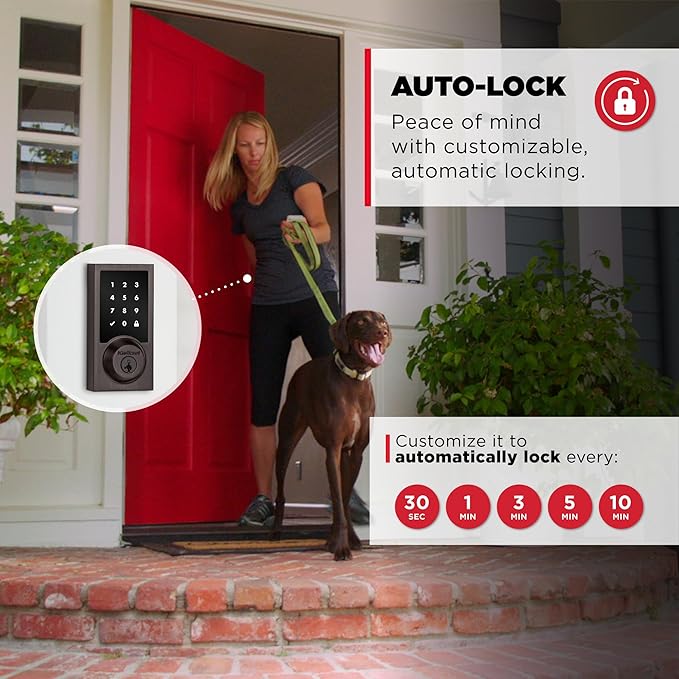 Kwikset HomeConnect 918 Contemporary Z-Wave Long Range Enabled Touch Screen Lock Works with Ring Alarm, Samgsung SmartThings Hub Required, Sold Seperatedly in Venetian Bronze