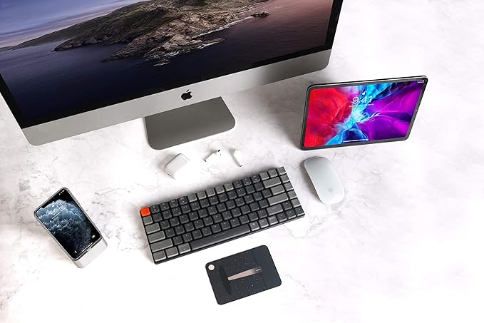 Keychron K3 Version 2, 84 Keys Ultra-Slim Wireless Bluetooth/USB Wired Mechanical Keyboard with White LED Backlit, Low-Profile Gateron Mechanical Red Switch Compatible with Mac Windows