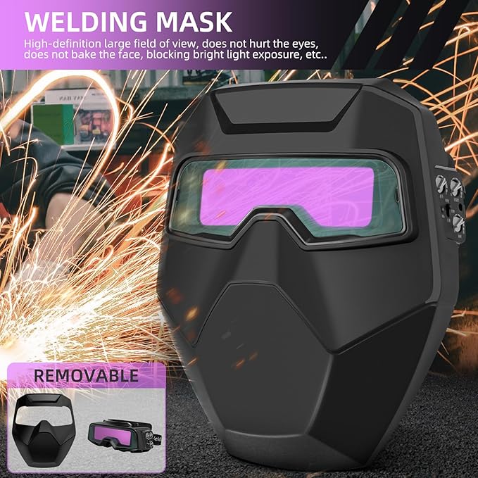 Welding Goggles Auto Darkening Plasma Cutting Glasses - Eye Protection Safety Goggles for Welding