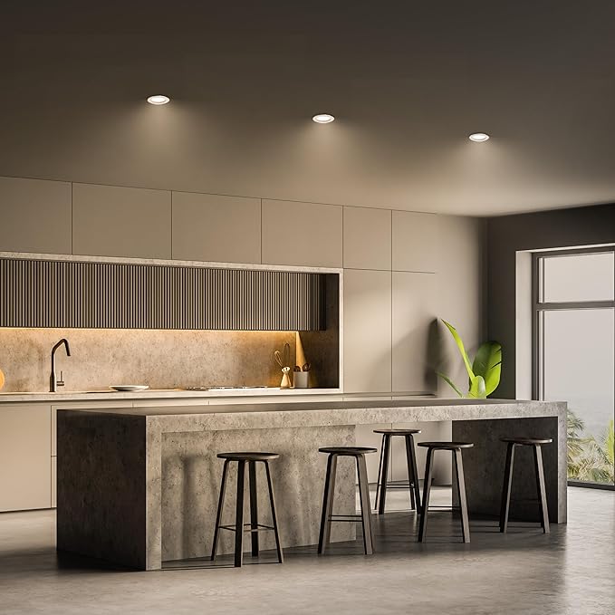 Feit Electric LED Recessed Downlight, fit Most 5-6" Housing Cans, Baffle Trim, Dimmable, 75W Equivalent 10.2W, 925 LM Retrofit kit, 75 Watt, 2700K Soft White, 6-Pack LEDR56B/927CA/MP/6