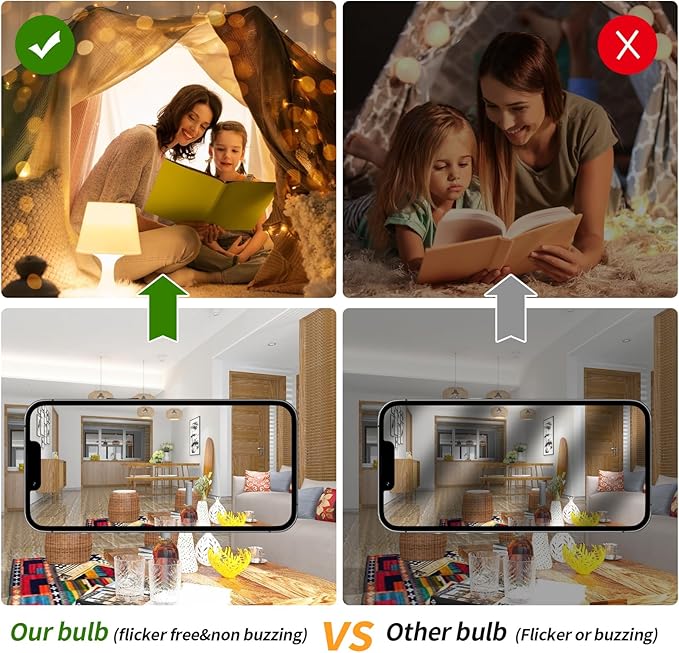 Long T10 LED Bulb, 7.3in Vintage Edison Dimmable Bulb 4W 2700K Warm White Tubular Bulbs, E26 Medium Base Amber 400LM 40W Equivalent for Cylinder Pendant Wall Sconces Chandelier Vanity 6Pack