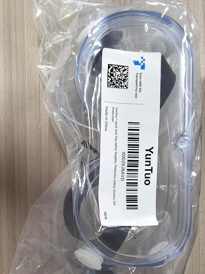 YunTuo 1 pack Anti-Fog Safety Goggles, Protective Safety Glasses, Eye Protection