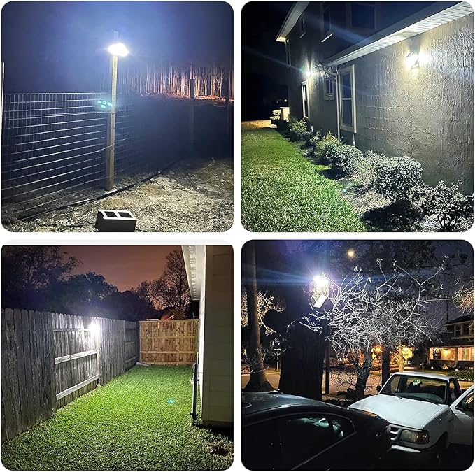 Mokot Solar Lights Outdoor, 288 LED 2800LM Solar Motion Sensor Outdoor Light with Remote Control, 4 Heads IP65 Waterproof Flood Security Lights for Outside Patio Wall