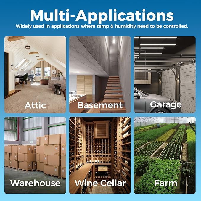 ALORAIR Adjustable Thermostat Control, with Socket and Overload Protector, Replacement Thermostat, for Power Attic Ventilators, TCS-10