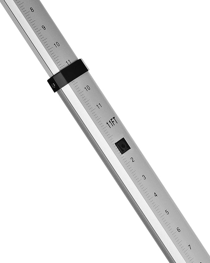 AdirPro 16-Foot Aluminum Grade Rod - 10ths, Dual Sided 5-Section Telescopic Leveling Rod – Bubble Level and Soft Carrying Case Included