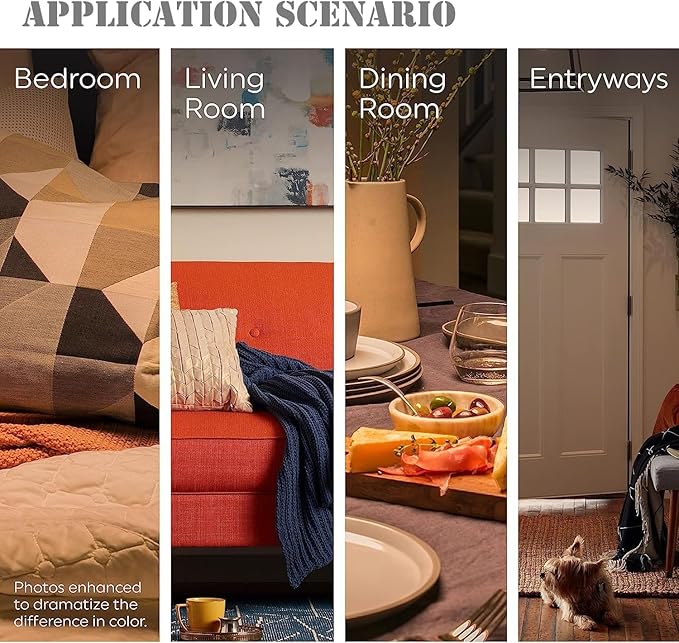 Leools T10 Long Tubular Light Bulb,60 Watt Equivalent E26 Base Amber Vintage Edison Bulb 6W Dimmable Tubular Antique Style Decorative LED Filament Light Bulb, 2200K Warm White,8.9 Inch,Pack of 4