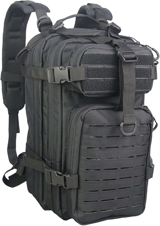 Lightning X Stocked EMS/EMT Trauma & Bleeding First Aid Responder Medical Backpack + Kit - Stealth Black