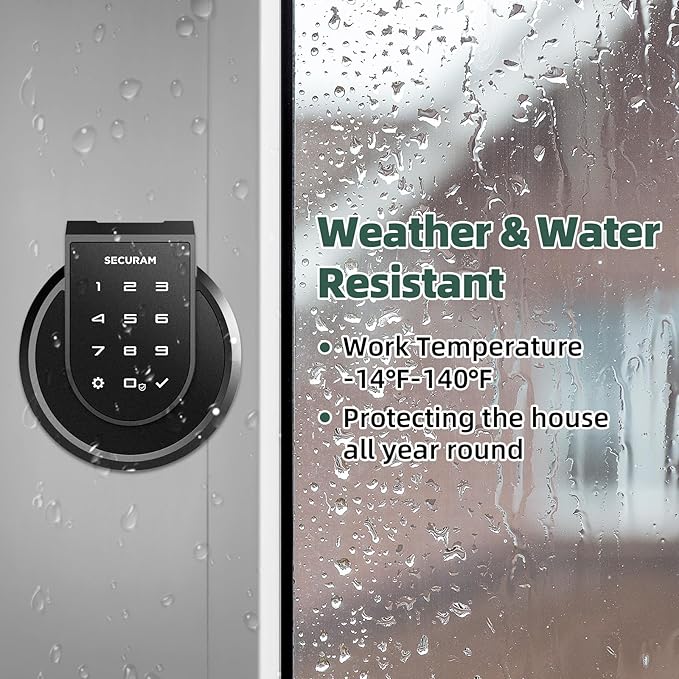 Touch Fingerprint Smart Lock, Black, Biometric, Bluetooth Enabled, Auto Lock, Voice Control via Alexa or Google