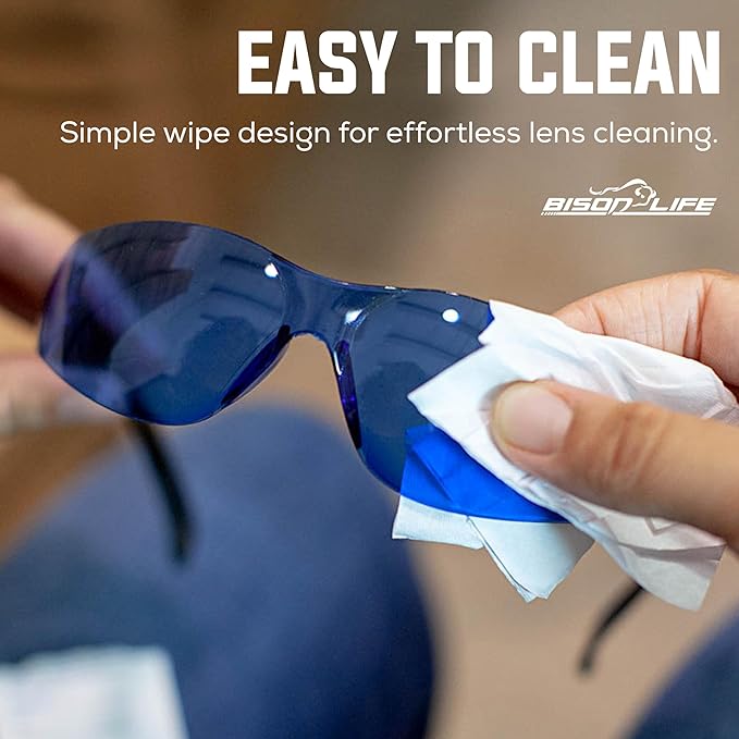 BISON LIFE Keystone Color Lens Safety Glasses | Anti Scratch | Impact Resistance | ANSI Z87.1 Standard | UV 400 Protection