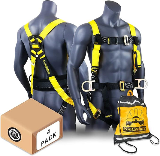 KwikSafety - Charlotte, NC - HURRICANE Ironworker & Tower Safety Harness [3 D-RINGS, BACK SUPPORT] ANSI Tested OSHA Compliant