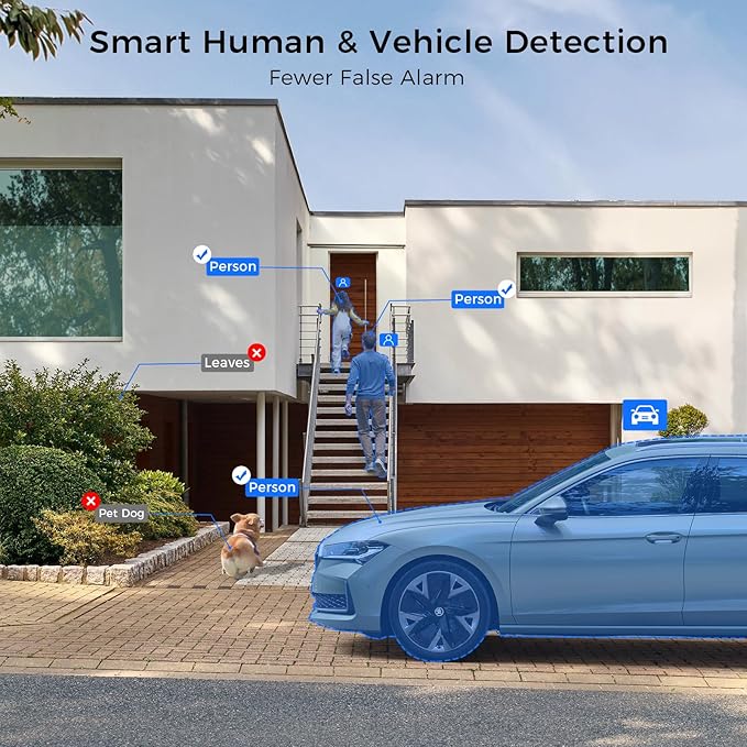 [330°Pan 90°Tilt+Human Tracking] Hiseeu 4K PoE Security Camera System,NVR Security Camera System w/8 * 8MP PoE PTZ Security Camera Outdoor&Indoor,2-Way Audio,Color Night Vision,7/24 Record